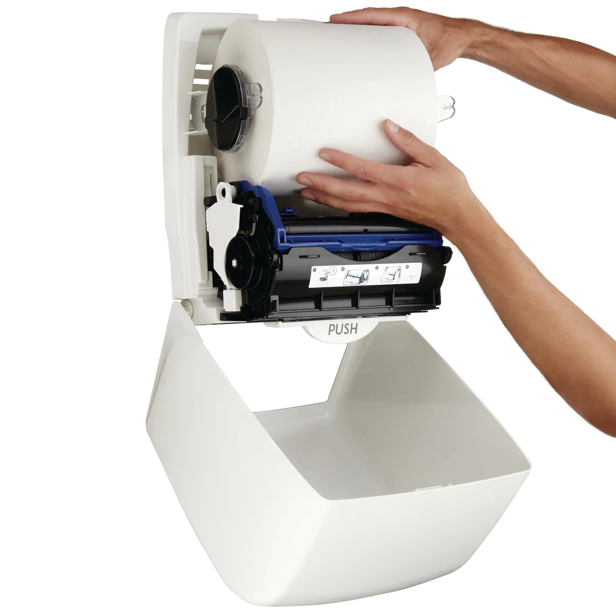 Aquarius Rolled Hand Paper Towel Dispenser White 7375 - Image 3