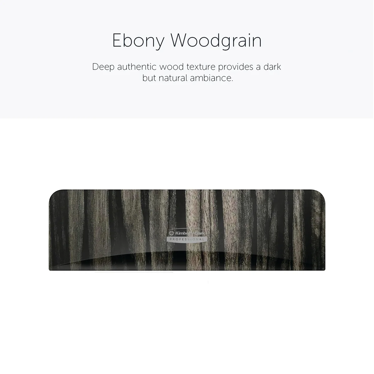 Kimberly Clark ICON Faceplate for Standard 2 Roll Toilet Paper Dispenser Ebony Woodgrain 58832 - Image 2