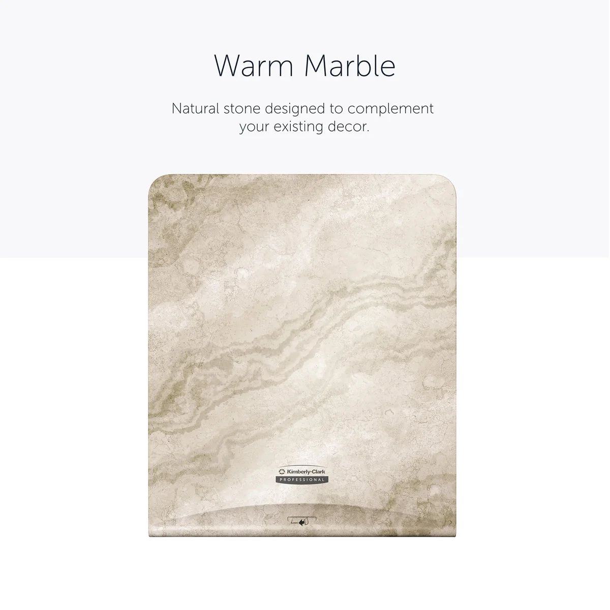 Kimberly Clark ICON Faceplate for Automatic Rolled Hand Towel Dispenser Warm Marble 58790 - Image 2