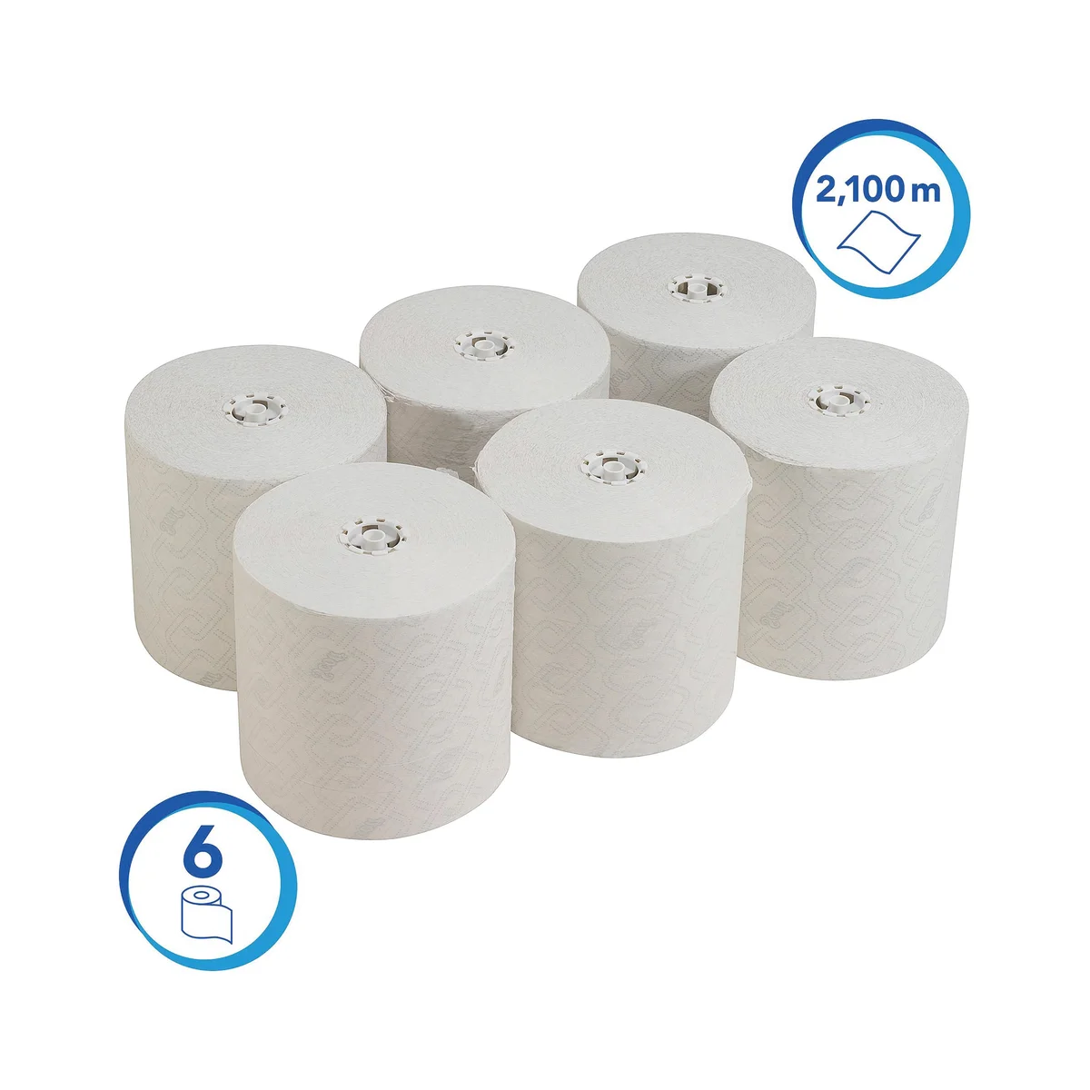 Scott Essential Paper Hand Towel Roll 1-Ply 350m Long White (Pack of 6) 6691 - Image 2
