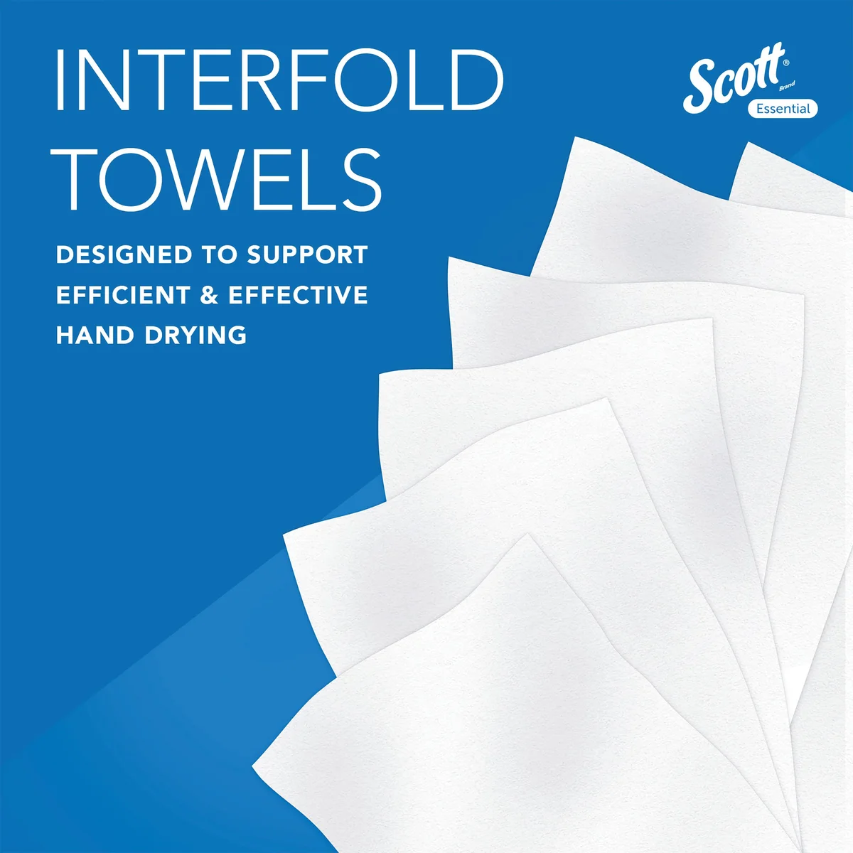 Scott Essential Interfold V-Fold Paper Hand Towel x340 Towels White (Pack of 15) 6617 - Image 3
