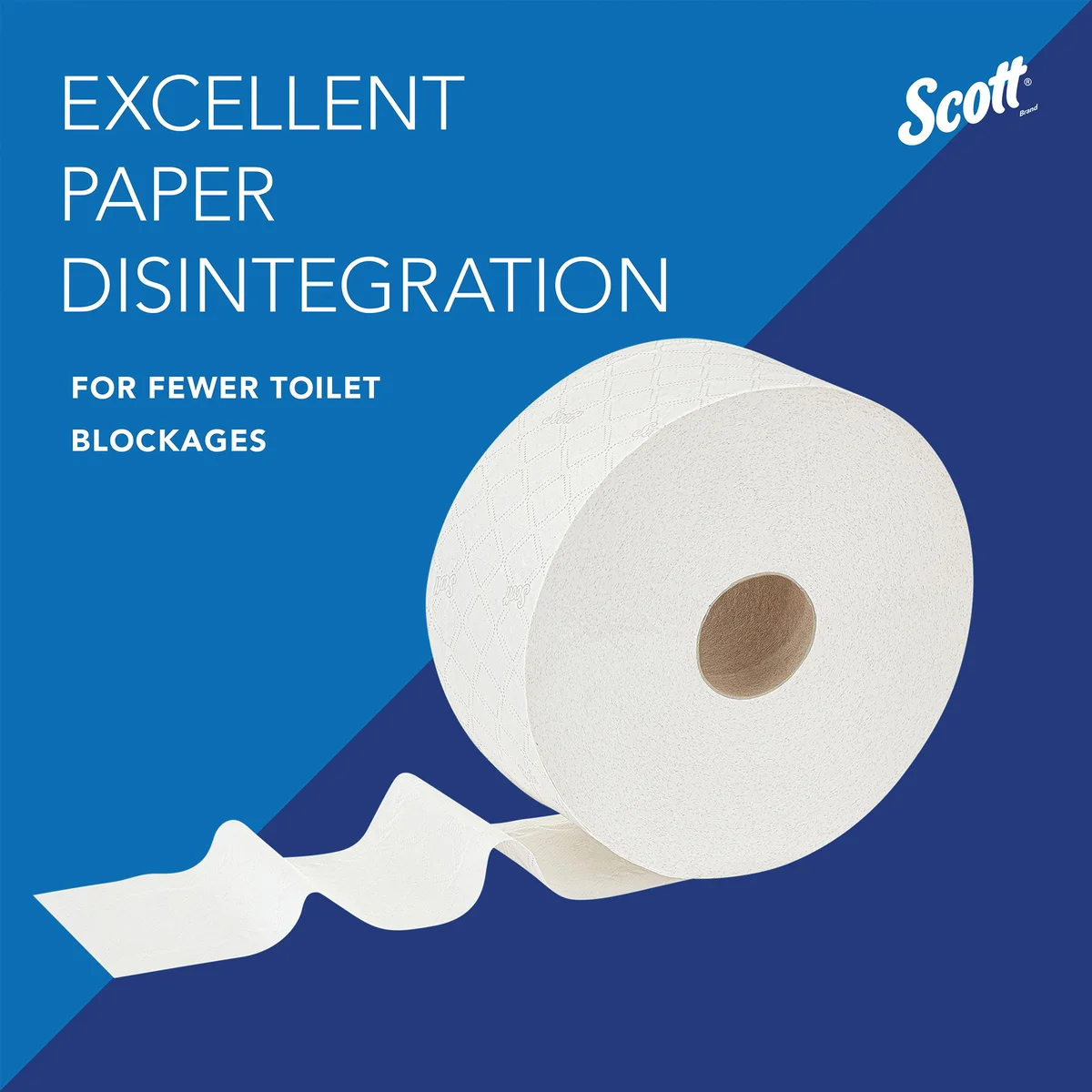 Scott Control Paper Toilet Tissue Centrefeed Roll 2-Ply x833 Sheets White (Pack of 12) 8591 - Image 3