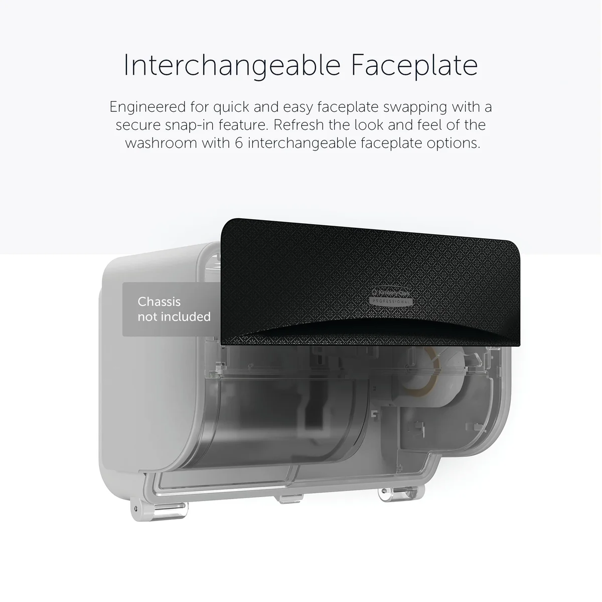 Kimberly Clark ICON Faceplate for Standard 2 Roll Toilet Paper Dispenser Black Mosaic 58782 - Image 3