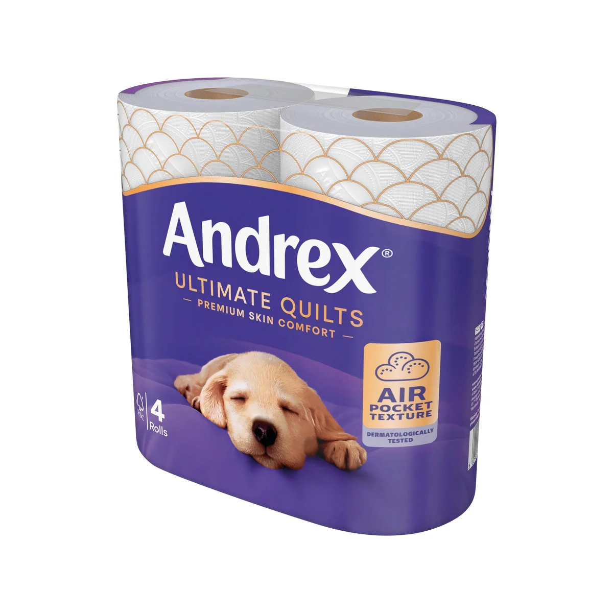 Andrex Ultimate Quilts Toilet Roll 3-Ply 115 Sheets per Roll 6x4 (Pack of 24) 4473304 - Image 2