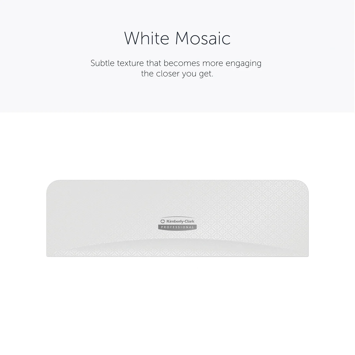 Kimberly Clark ICON Faceplate for Standard 2 Roll Toilet Paper Dispenser White Mosaic 58772 - Image 2