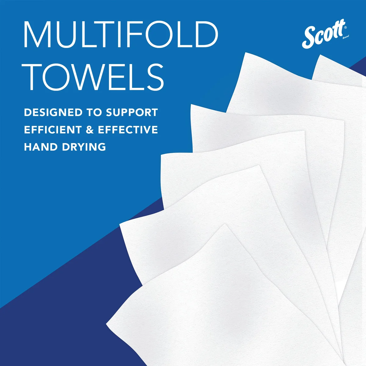 Scott Multi-Fold Paper Hand Towels 1-Ply x250 Sheets White (Pack of 16) 3749 - Image 3