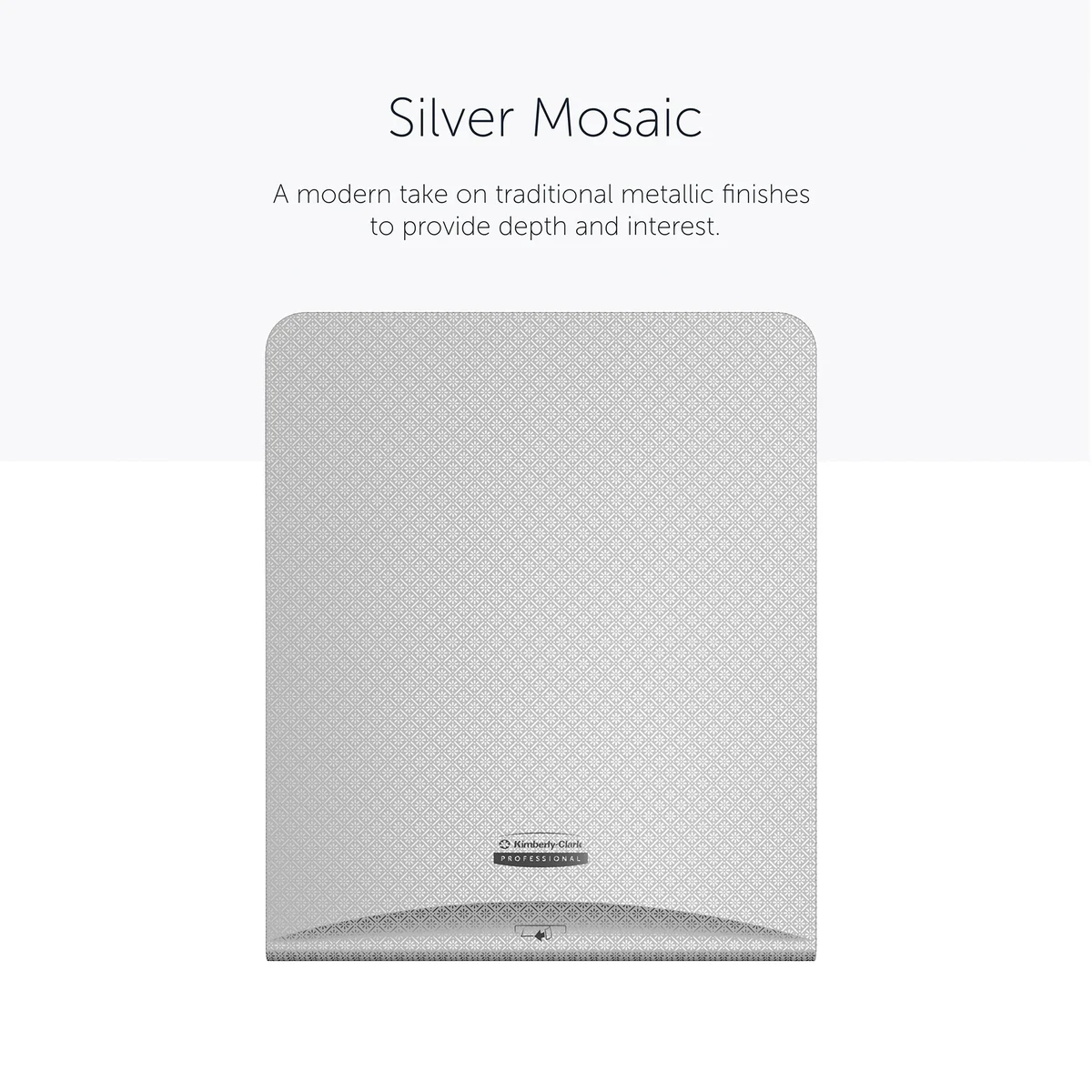 Kimberly Clark ICON Faceplate for Automatic Rolled Hand Towel Dispenser Silver Mosaic 58760 - Image 2