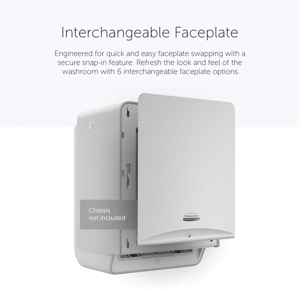 Kimberly Clark ICON Faceplate for Automatic Rolled Hand Towel Dispenser Silver Mosaic 58760 - Image 3