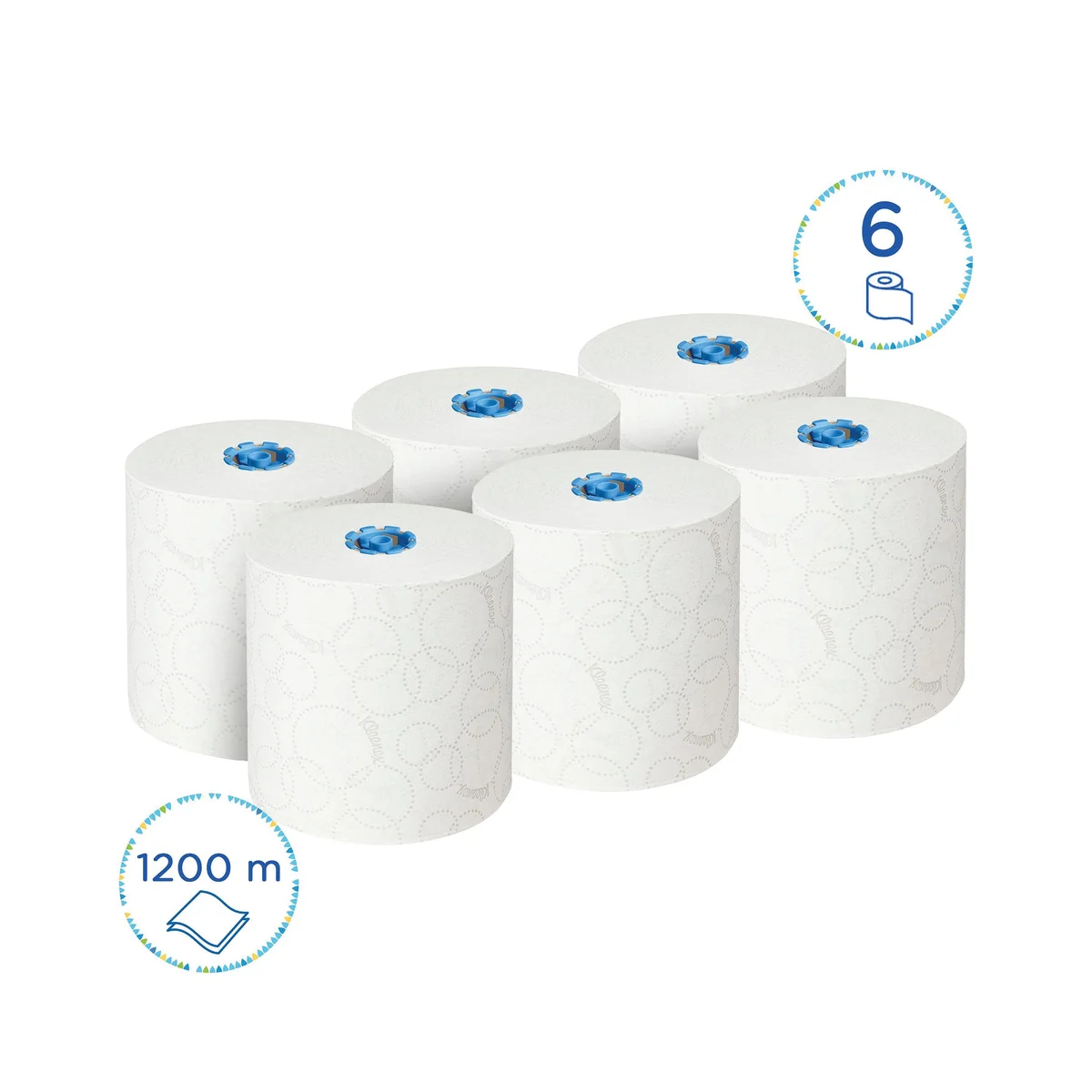 Kleenex Ultra Paper Towel Roll 2-Ply E-Roll Large 200m Long White (Pack of 6) - Image 2