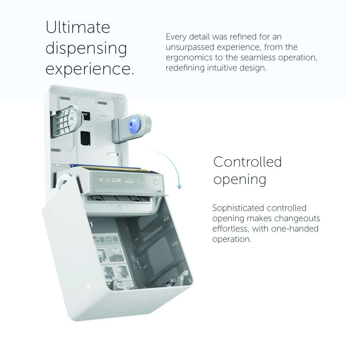Kimberly Clark ICON Automatic Rolled Hand Towel Dispenser White Mosaic 53940 - Image 4