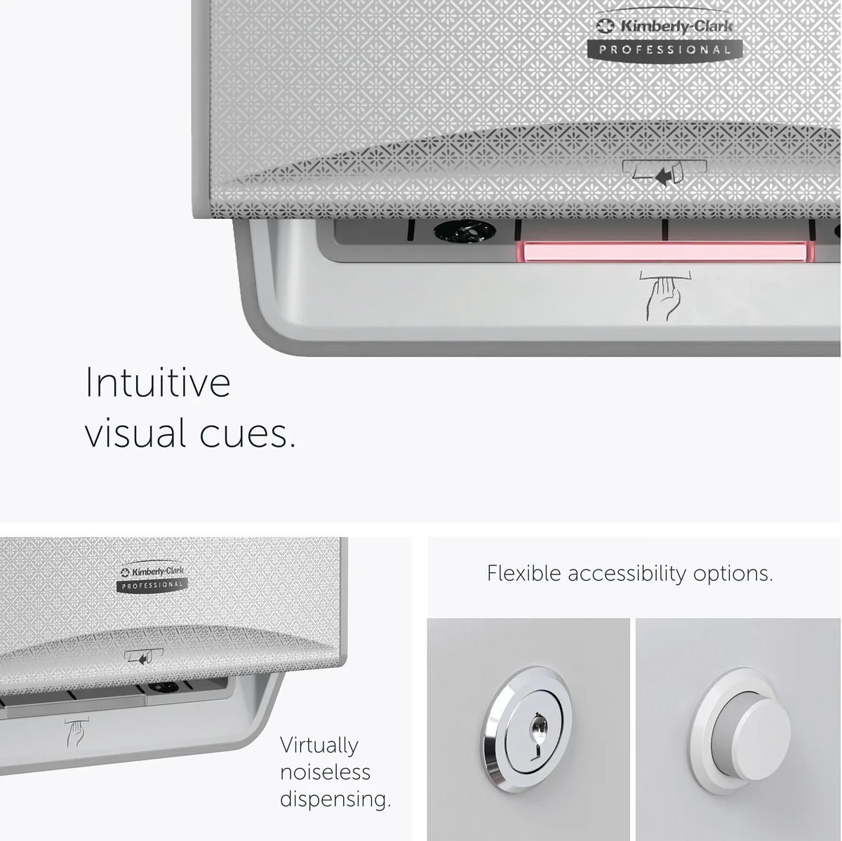Kimberly Clark ICON Automatic Rolled Hand Towel Dispenser Silver Mosaic 53691 - Image 3