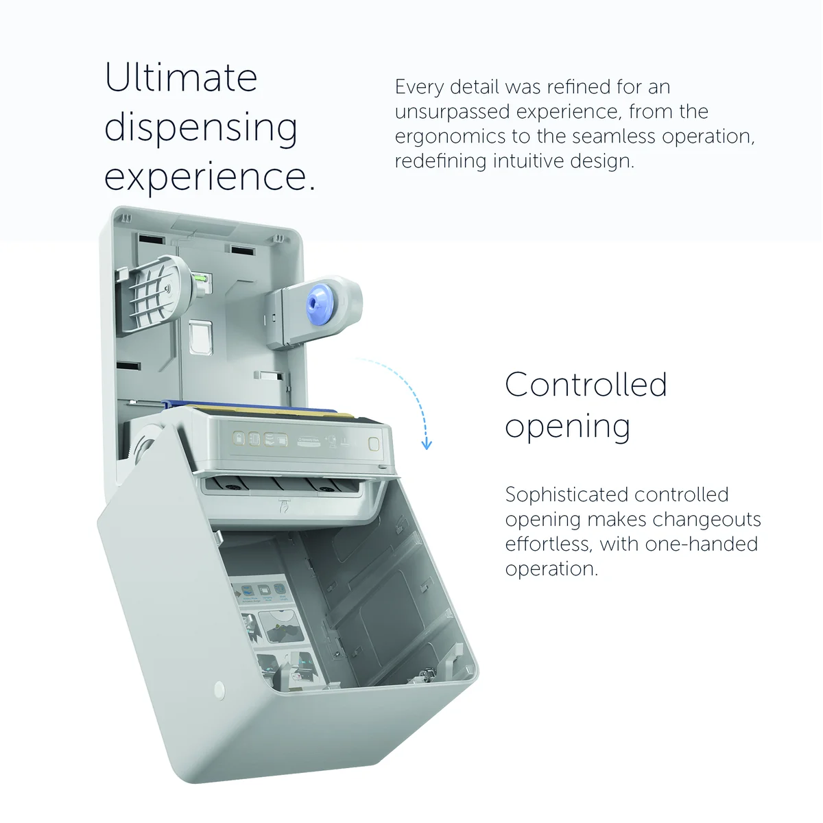 Kimberly Clark ICON Automatic Rolled Hand Towel Dispenser Silver Mosaic 53691 - Image 4