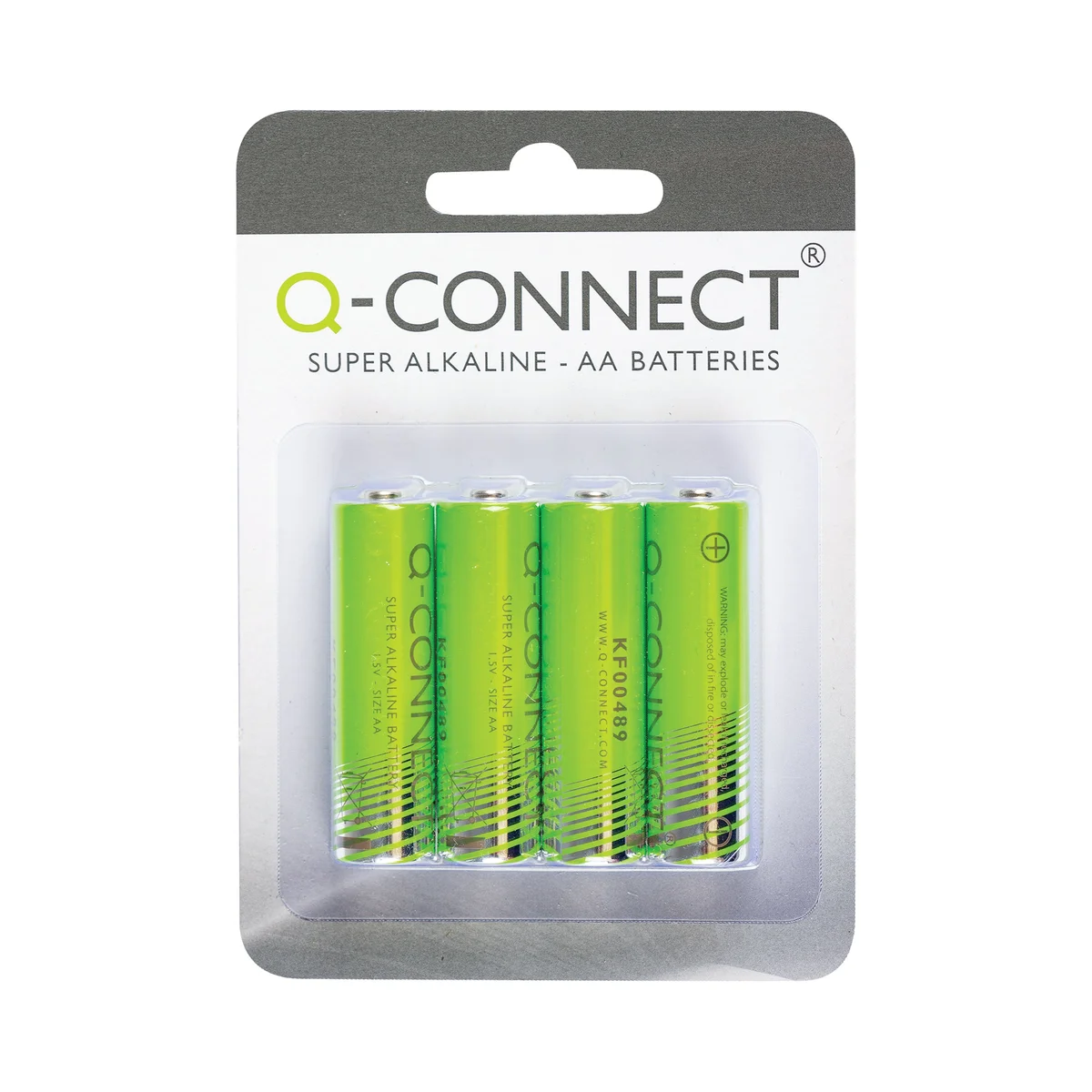 Q-Connect AA LR6 Alkaline Batteries 1.5V (Pack of 4) KF00489