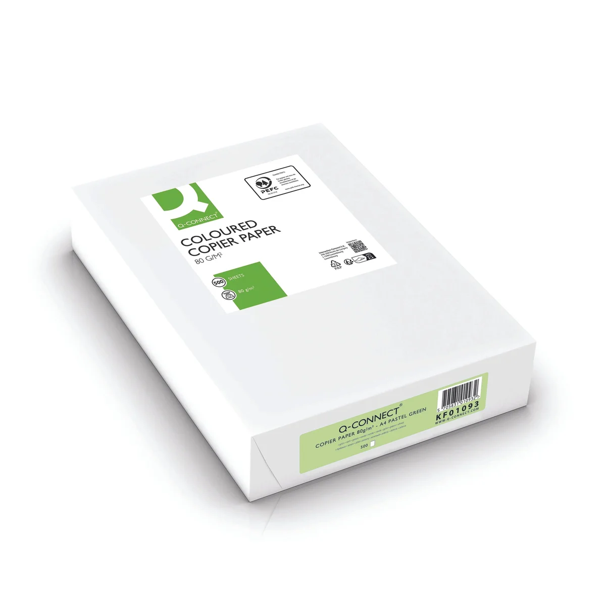 Q-Connect Green A4 Copier Paper 80gsm (Pack of 500) KF01093 - Image 1