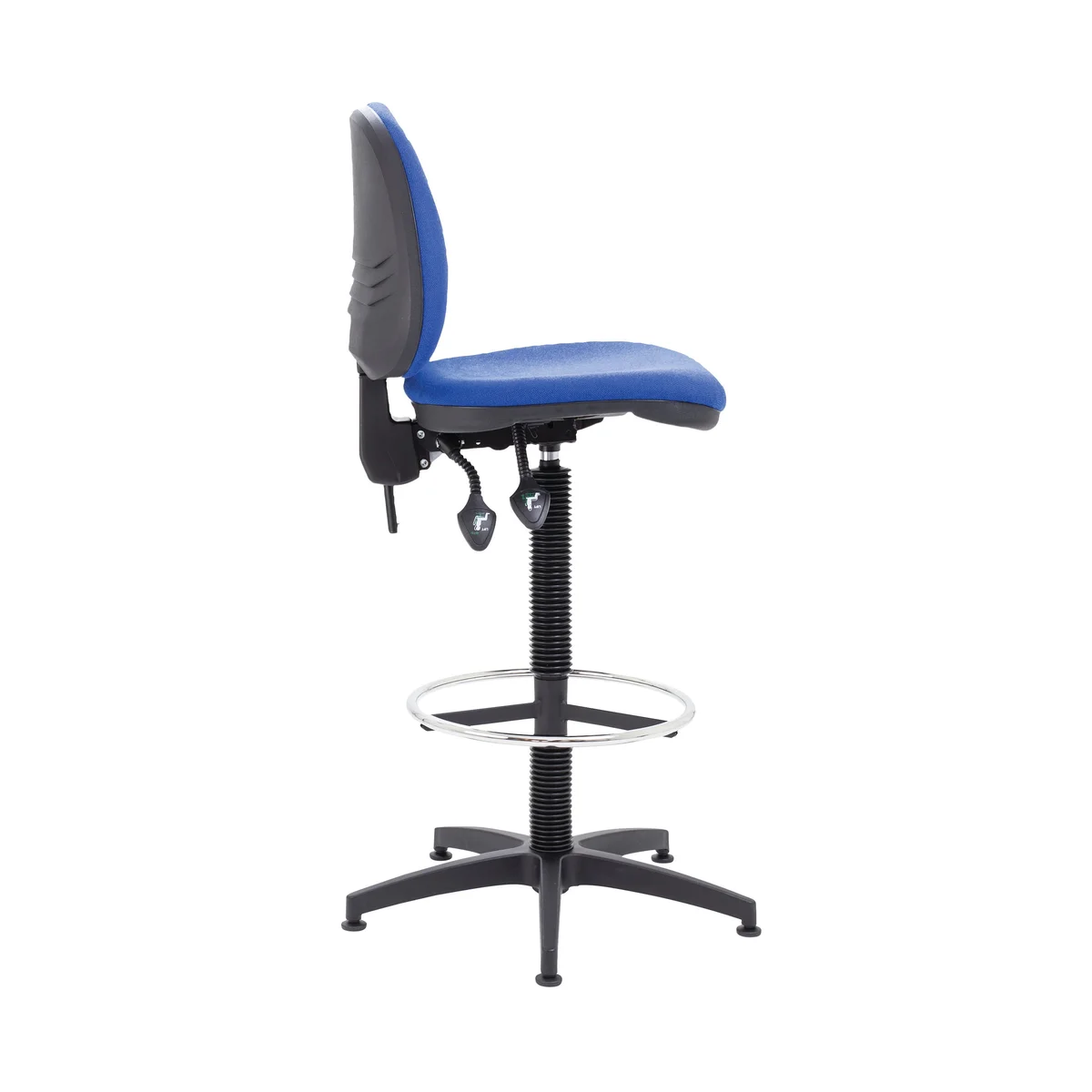 Arista Medium Back Draughtsman Chair 700x700x840-970mm Fixed Footrest Blue KF017021 - Image 2
