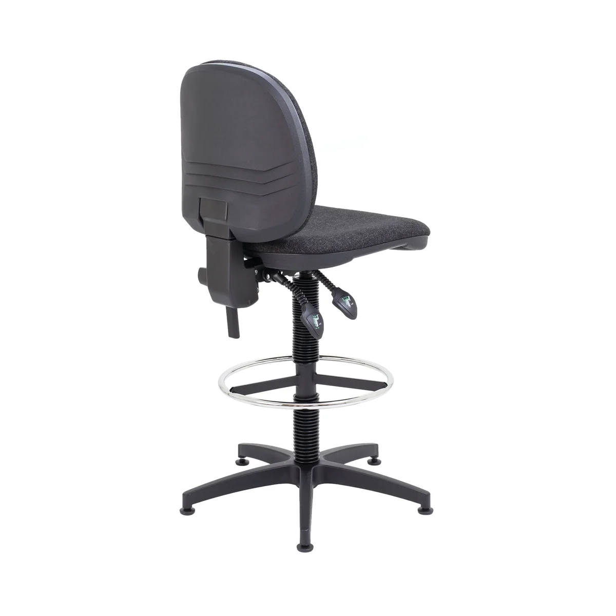 Arista Medium Back Draughtsman Chair 700x700x840-970mm Fixed Footrest Charcoal KF017031 - Image 3