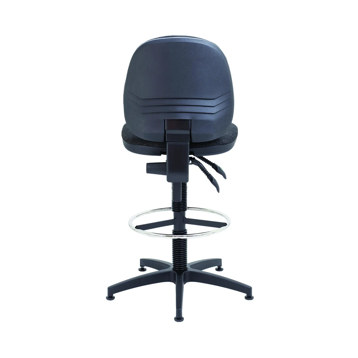 Arista Medium Back Draughtsman Chair 700x700x840-970mm Fixed Footrest Charcoal KF017031 - Image 4