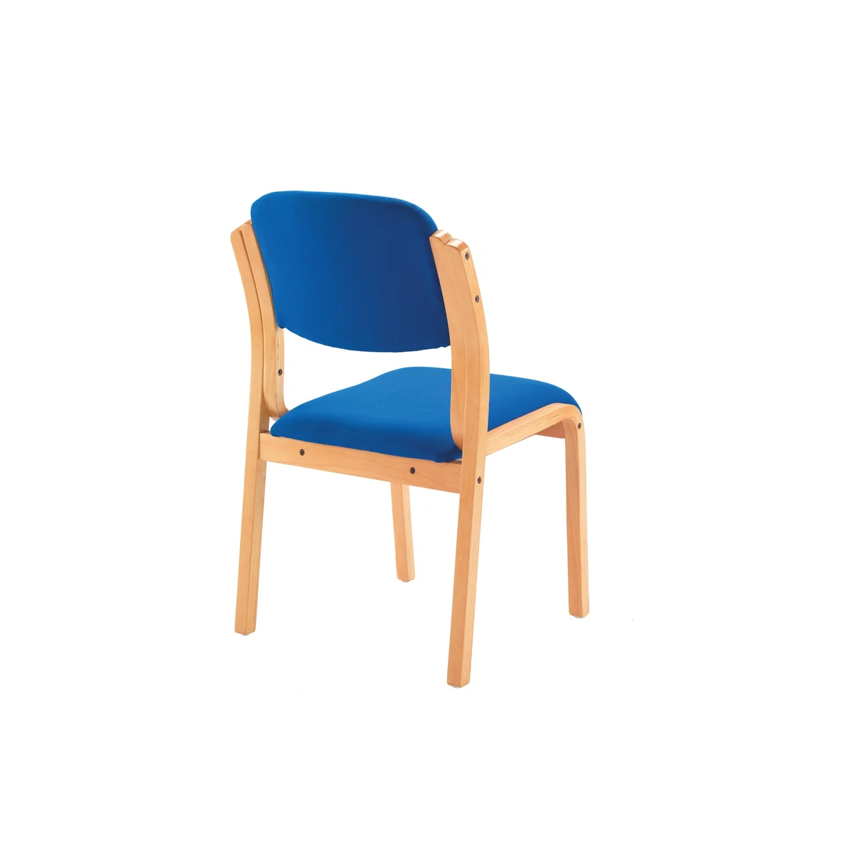 Jemini Wood Frame Side Chair No Arms 640x640x845mm Blue KF03512 - Image 3