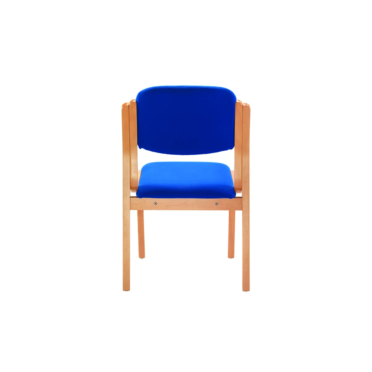 Jemini Wood Frame Side Chair No Arms 640x640x845mm Blue KF03512 - Image 4