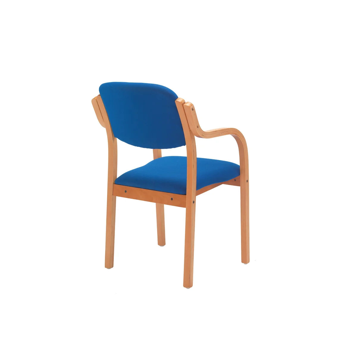 Jemini Wood Frame Chair with Arms 700x700x850mm Blue KF03514 - Image 3