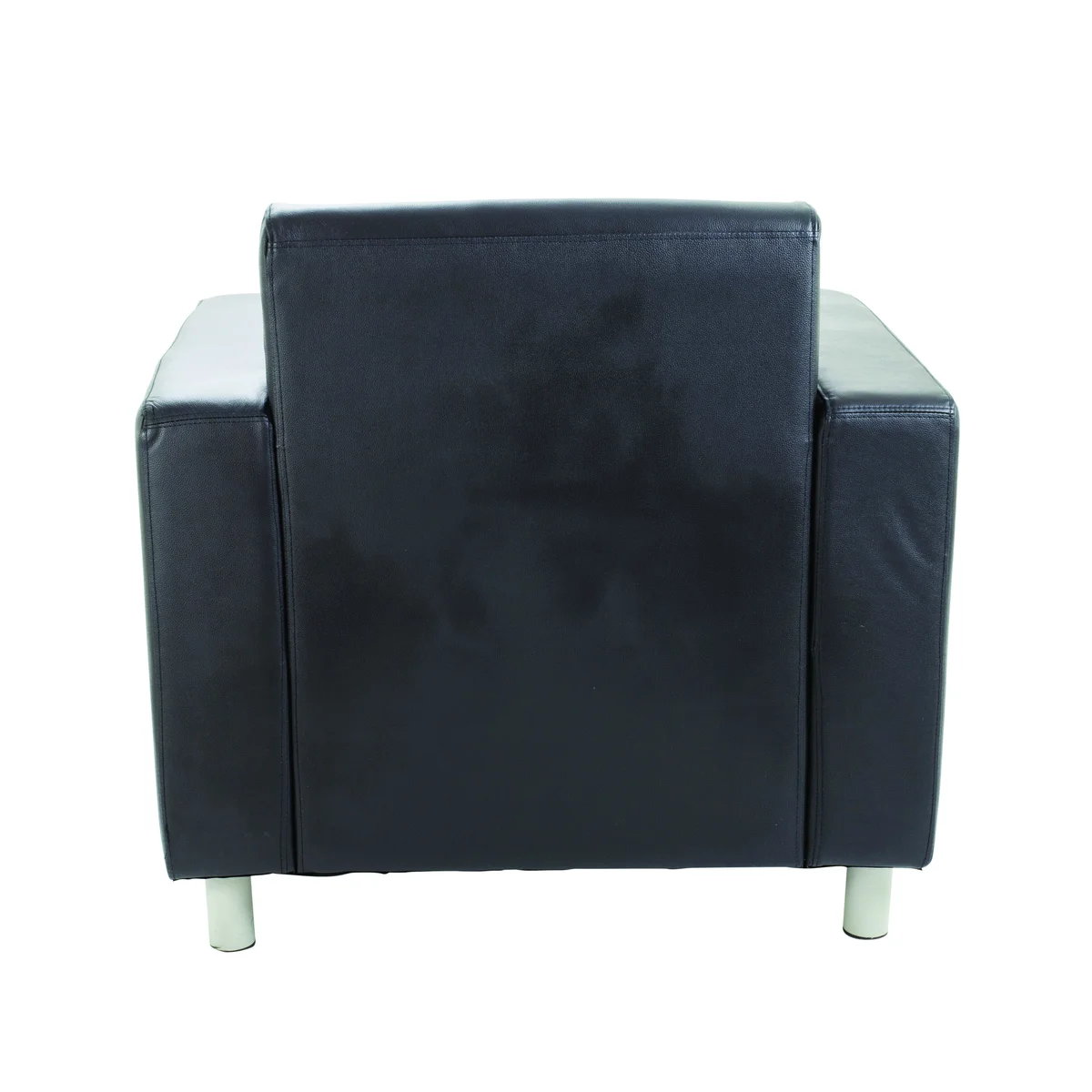 Avior Executive Reception Armchair 850x790x810mm Leather Faced Black KF03529 - Image 4