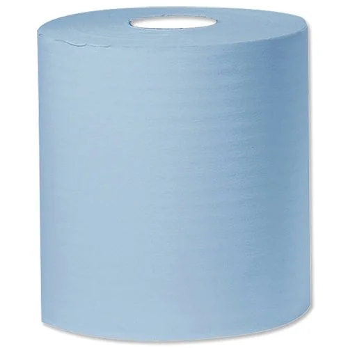 2Work Centrefeed Roll 1-Ply 300m Blue (Pack of 6) KF03803 - Image 3
