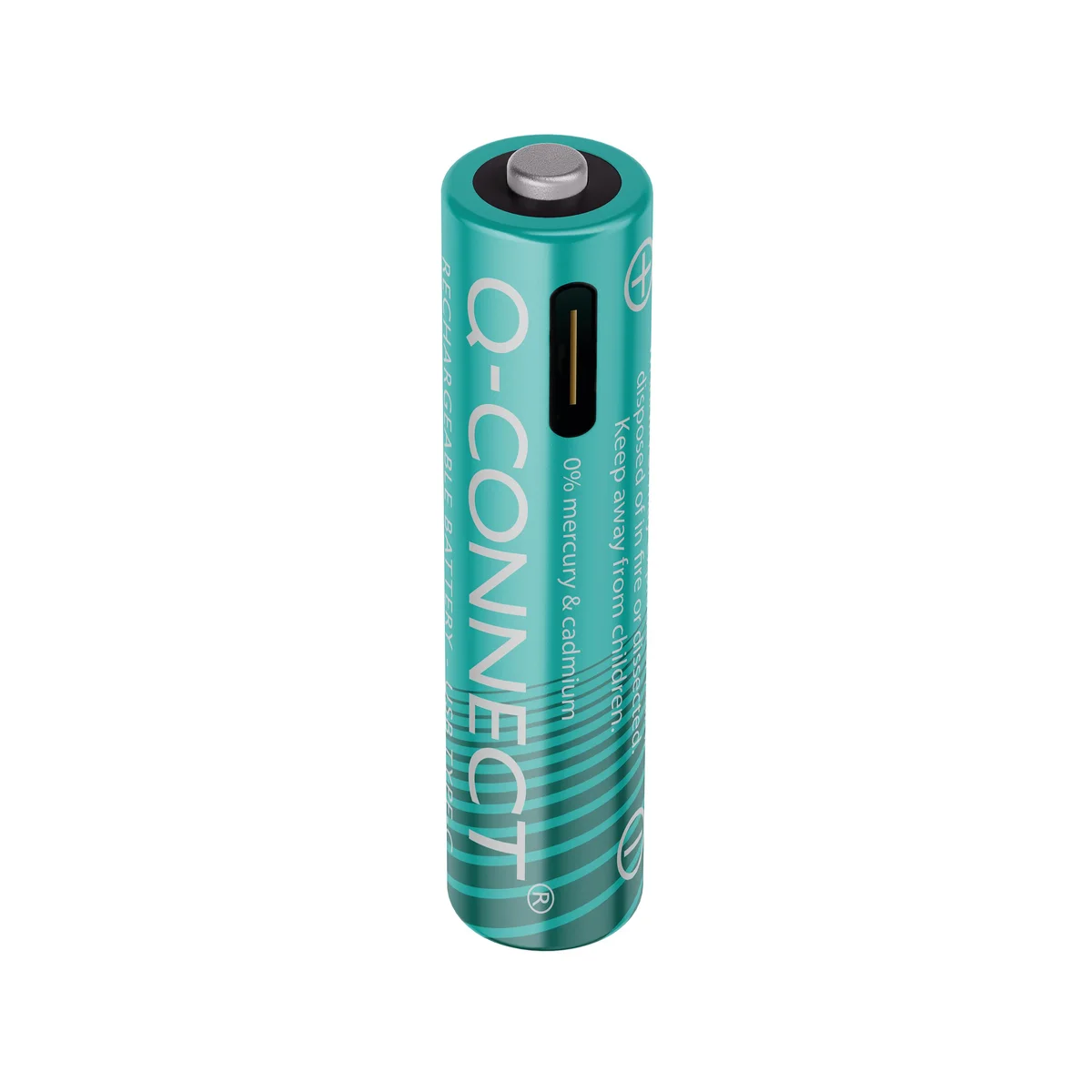 Q-Connect AAA LR03 USB-C Rechargeable Batteries 1.5V (Pack of 4) KF14130 - Image 2