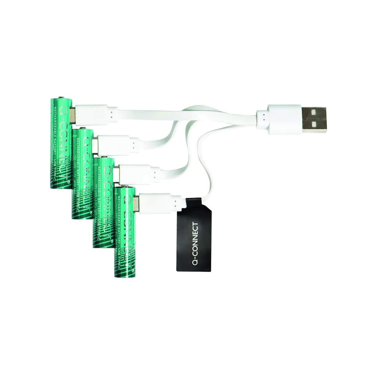 Q-Connect AAA LR03 USB-C Rechargeable Batteries 1.5V (Pack of 4) KF14130 - Image 4