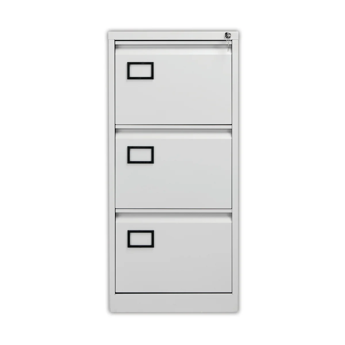 Jemini 3 Drawer Filing Cabinet 470x622x1016mm Light Grey KF20043 - Image 2