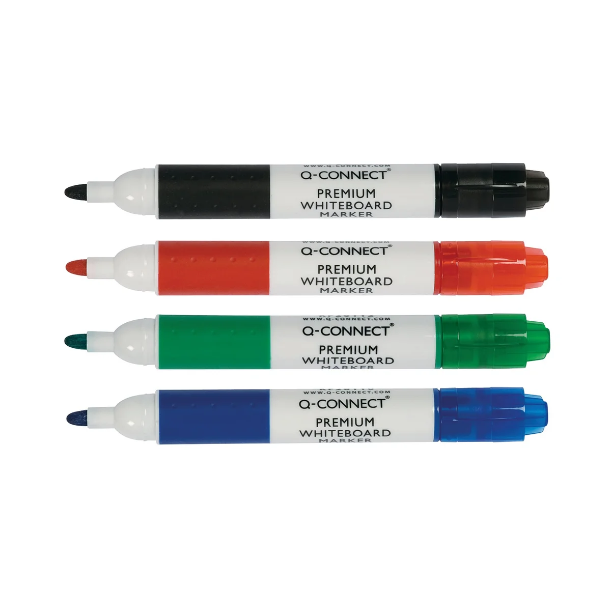 Q-Connect Premium Whiteboard Marker Bullet Tip Black (Pack of 10) KF26109 - Image 2