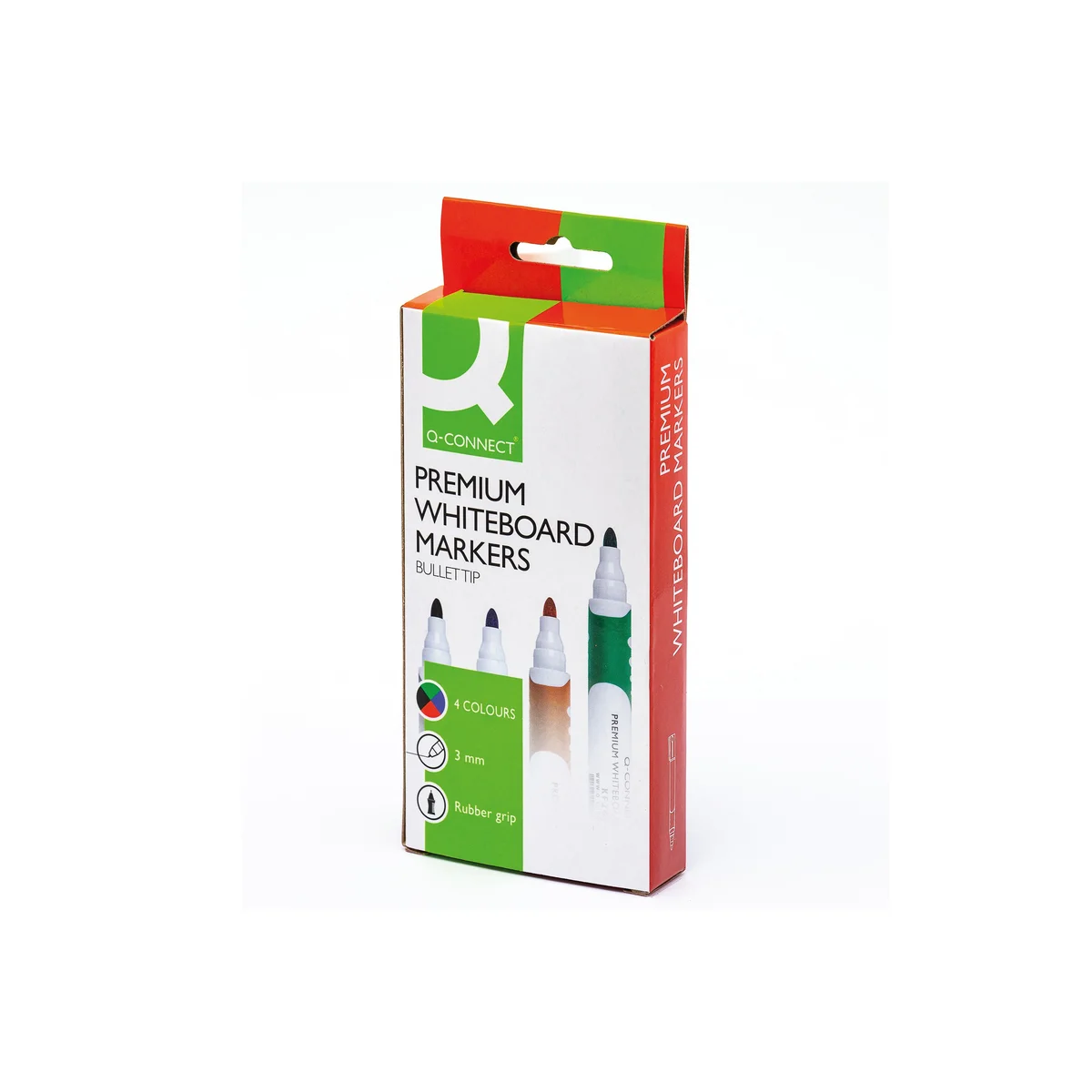 Q-Connect Premium Whiteboard Marker Bullet Tip Assorted (Pack of 4) KF26113 - Image 2