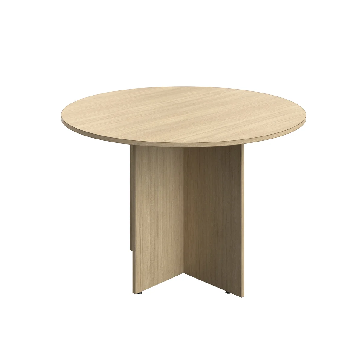 Serrion Leg Round Boardroom Table 1100x1100 OK/Silver KF800266