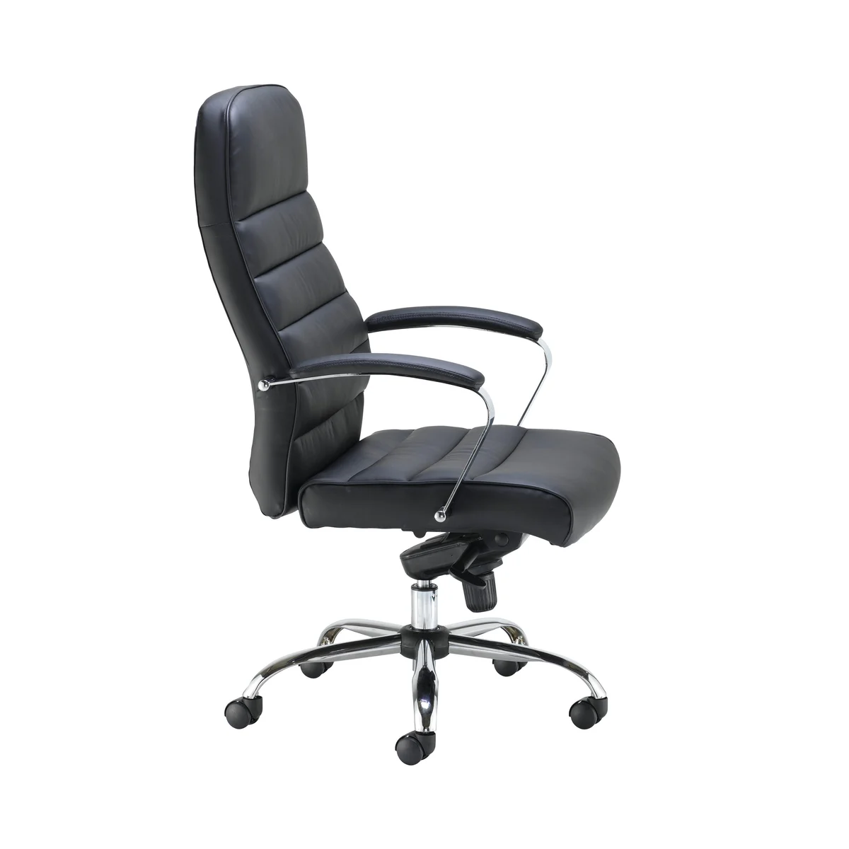 Jemini Ares High Back Executive Chair 690x690x1145-1200mm Leather Look Black KF71521 - Image 2