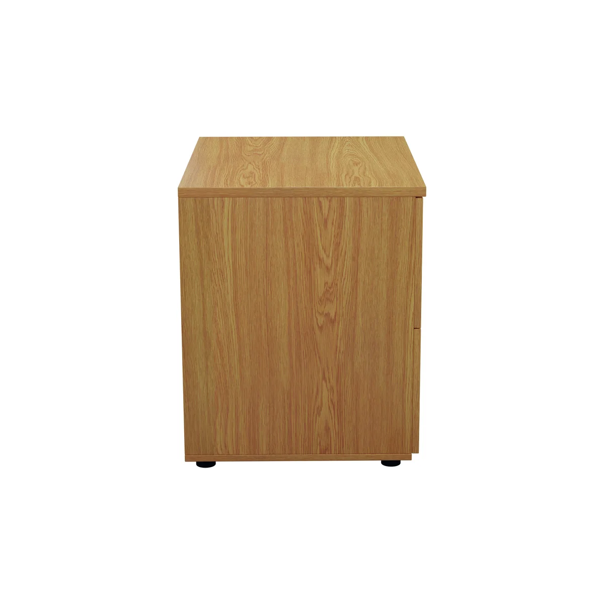 Jemini 2 Drawer Desk Side Filing Cabinet 800x600x730mm Nova Oak KF71529 - Image 3