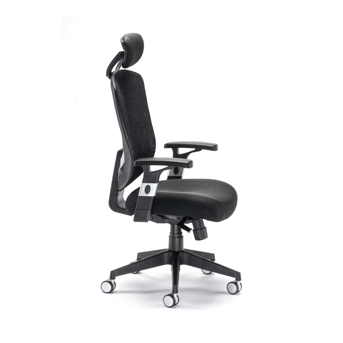 Arista Lexi High Back Chair + Headrest 710x310x600mm Black H-9056-L1 - Image 2