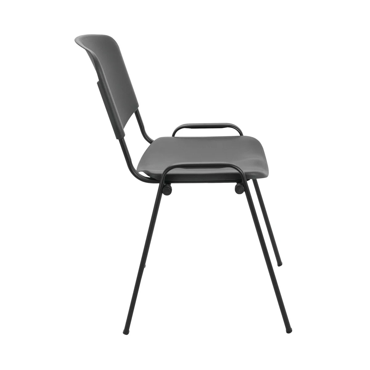 Jemini Multipurpose Stacking Chair Polypropylene 610x535x780mm Charcoal KF72369 - Image 2