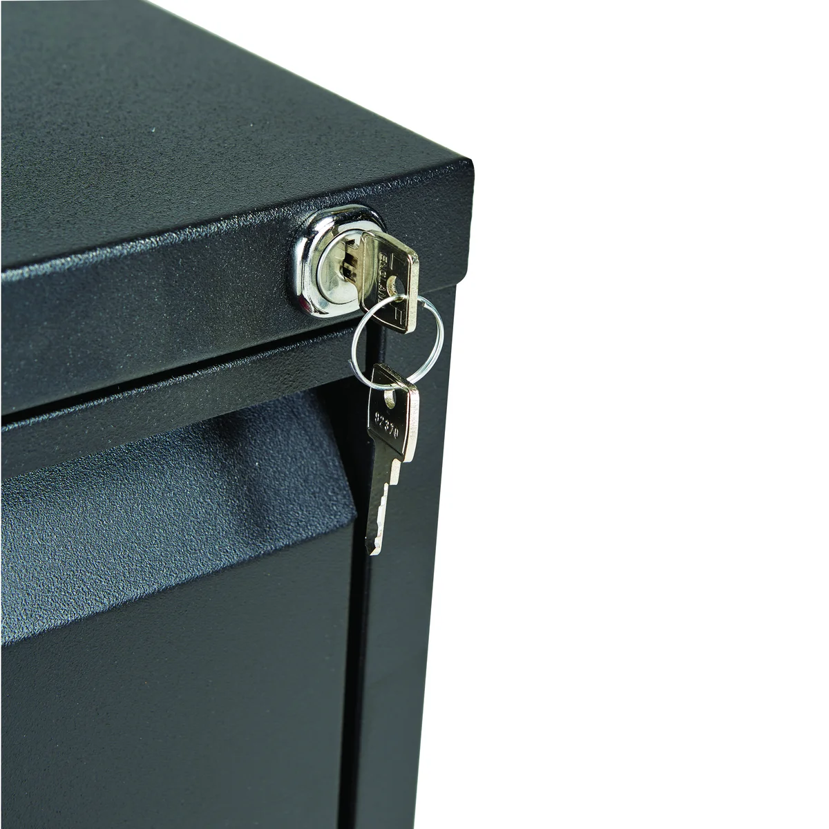 Jemini 2 Drawer Filing Cabinet Lockable 470x622x711mm Black KF72585 - Image 4
