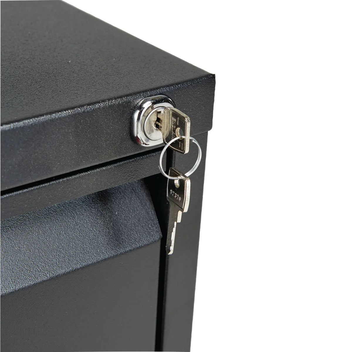 Jemini 4 Drawer Filing Cabinet Lockable 470x622x1321mm Black KF72587 - Image 3