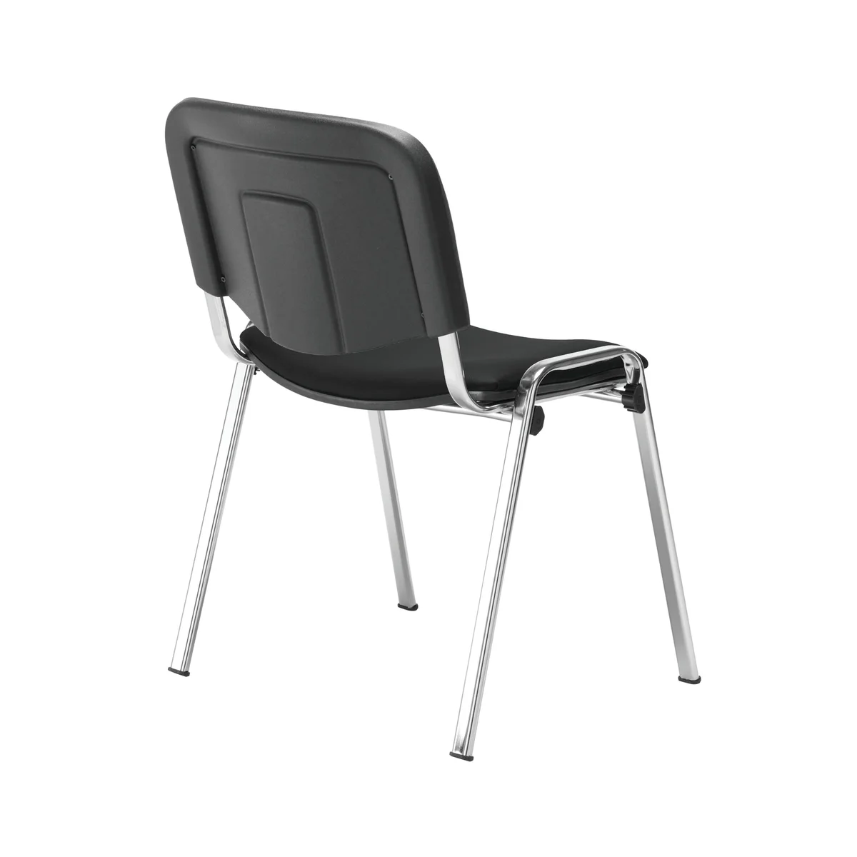 Jemini Ultra Multipurpose Stacking Chair Polyurethane Black/Chrome KF72907 - Image 3