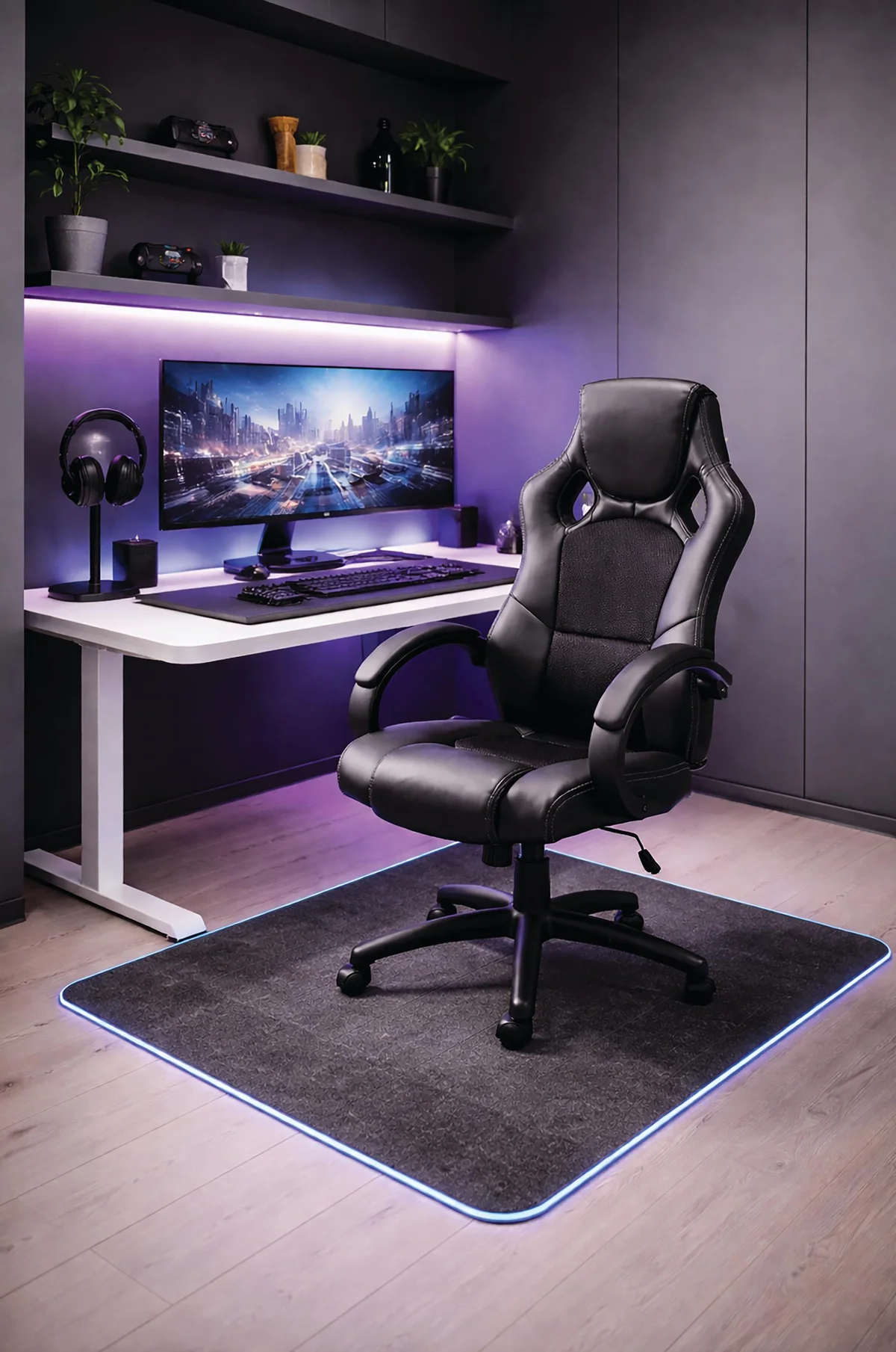 5 Star Velix Racing Gaming Chair with Fixed Arms Black KF73591 - Image 3