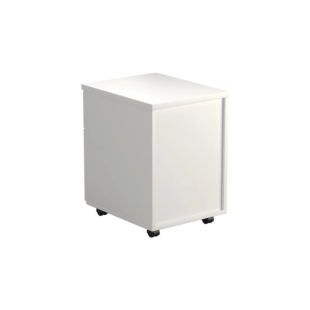 Jemini 2 Drawer Mobile Pedestal 404x500x595mm White KF74147 - Image 3