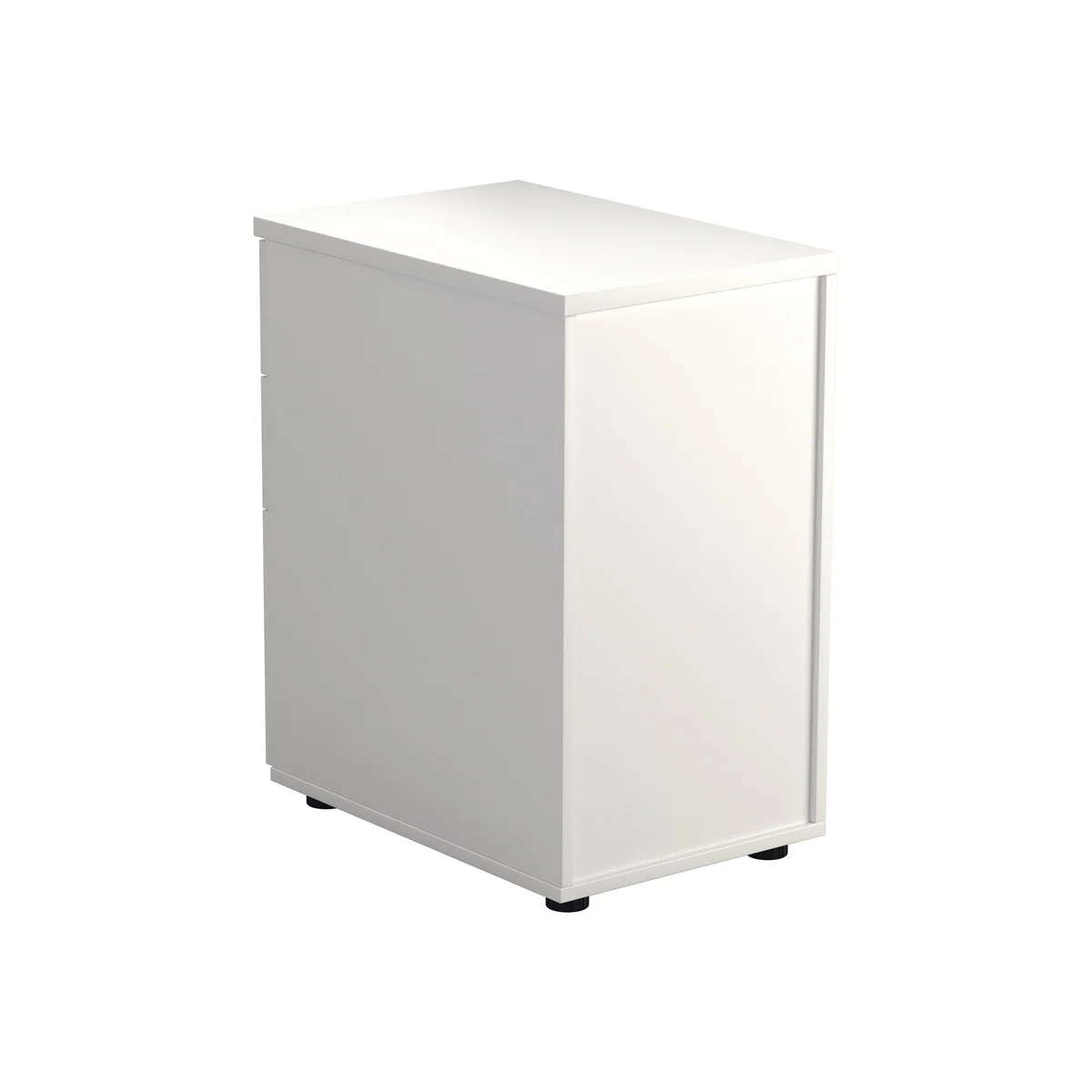 Jemini 3 Drawer Desk High Pedestal 404x800x730mm White KF74150 - Image 3