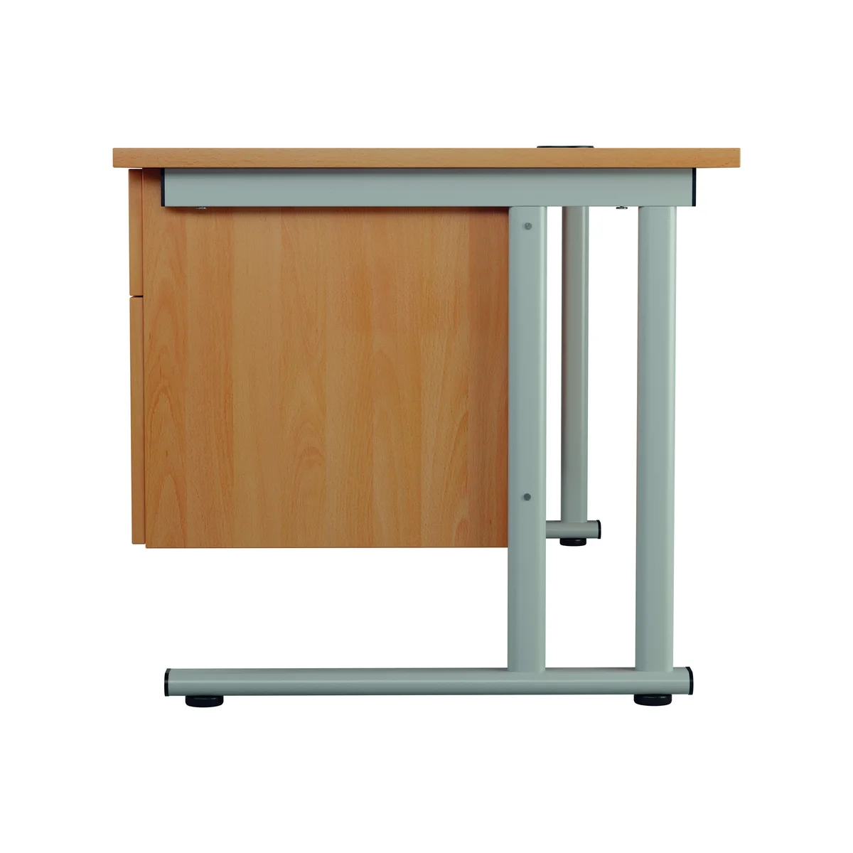 Jemini 2 Drawer Fixed Pedestal 404x655x495mm Beech KF74411 - Image 3