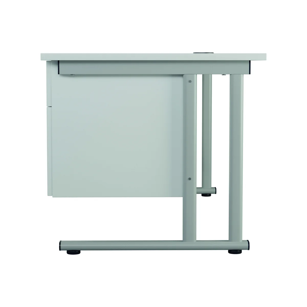 Jemini 2 Drawer Fixed Pedestal 404x655x495mm White KF74416 - Image 3
