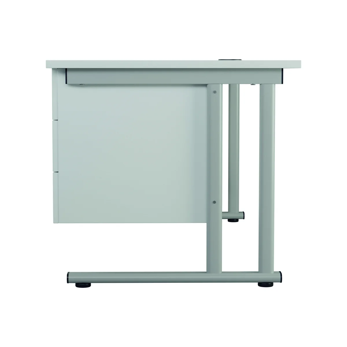 Jemini 3 Drawer Fixed Pedestal 400x655x495mm White KF74422 - Image 3