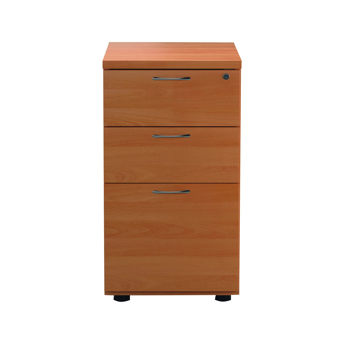 First 3 Drawer Desk High Pedestal 404x600x730mm Beech KF74465 - Image 4