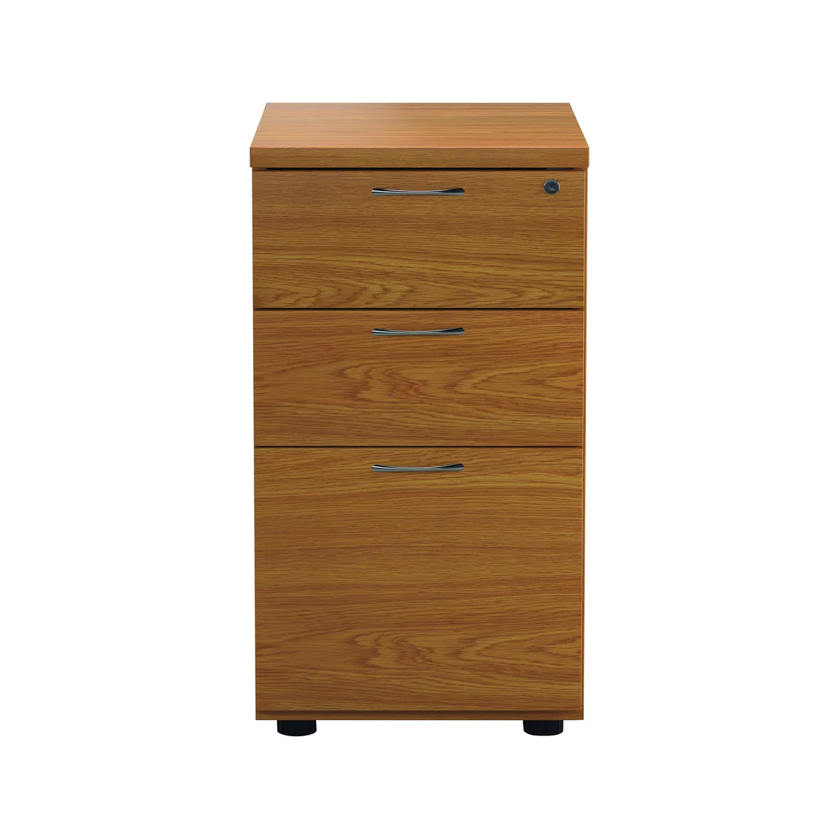 First 3 Drawer Desk High Pedestal 404x600x730mm Nova Oak KF74466 - Image 4