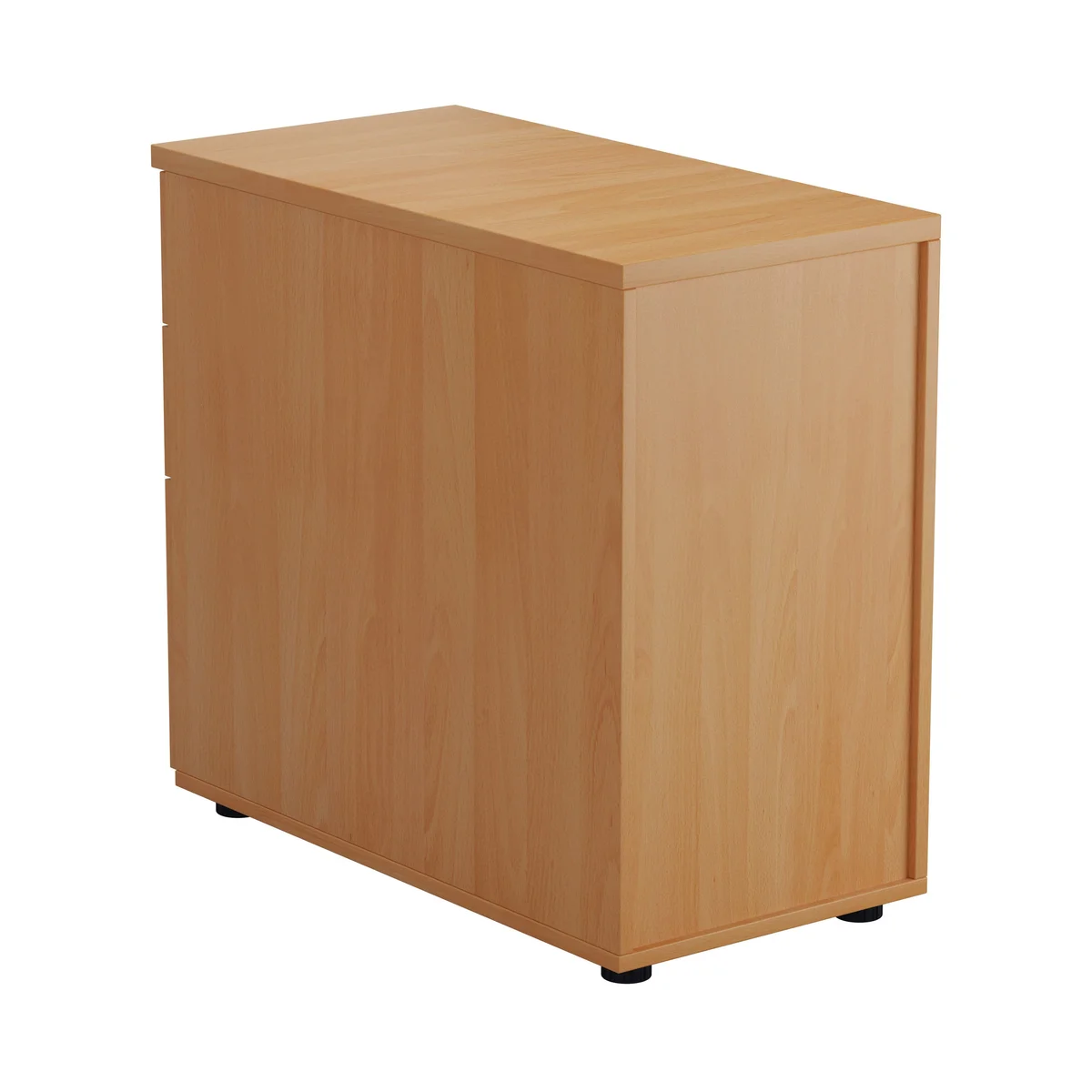 Jemini 3 Drawer Desk High Pedestal 404x800x730mm Beech KF74482 - Image 3