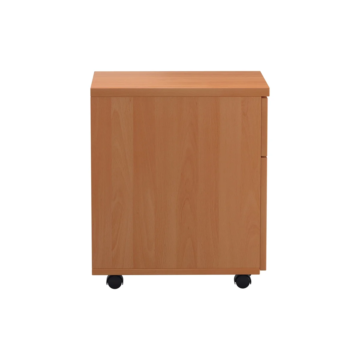 Jemini 2 Drawer Mobile Pedestal 404x500x595mm Beech KF74483 - Image 2