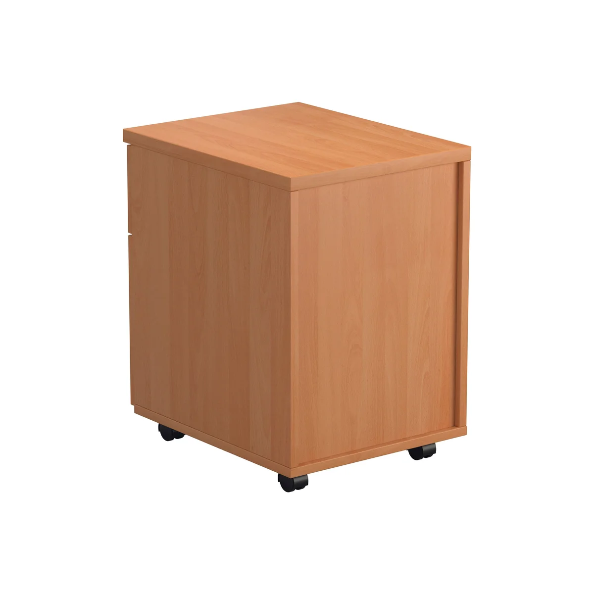 Jemini 2 Drawer Mobile Pedestal 404x500x595mm Beech KF74483 - Image 3
